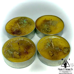 Spooky Season Tea Lights: Warm Pumpkin Tea Scented | Samhain Spell Candle | Samhain Altar | Banishing & Prosperity
