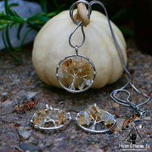 Load image into Gallery viewer, Citrine Tree Of Life Necklace
